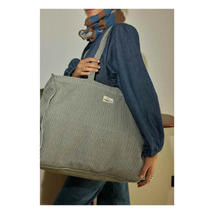 Gabrielle Paris - Striped Cotton Weekend Bag | Quartz