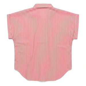 Smallable Woman - Striped Bella Crop Shirt | Cherry Red