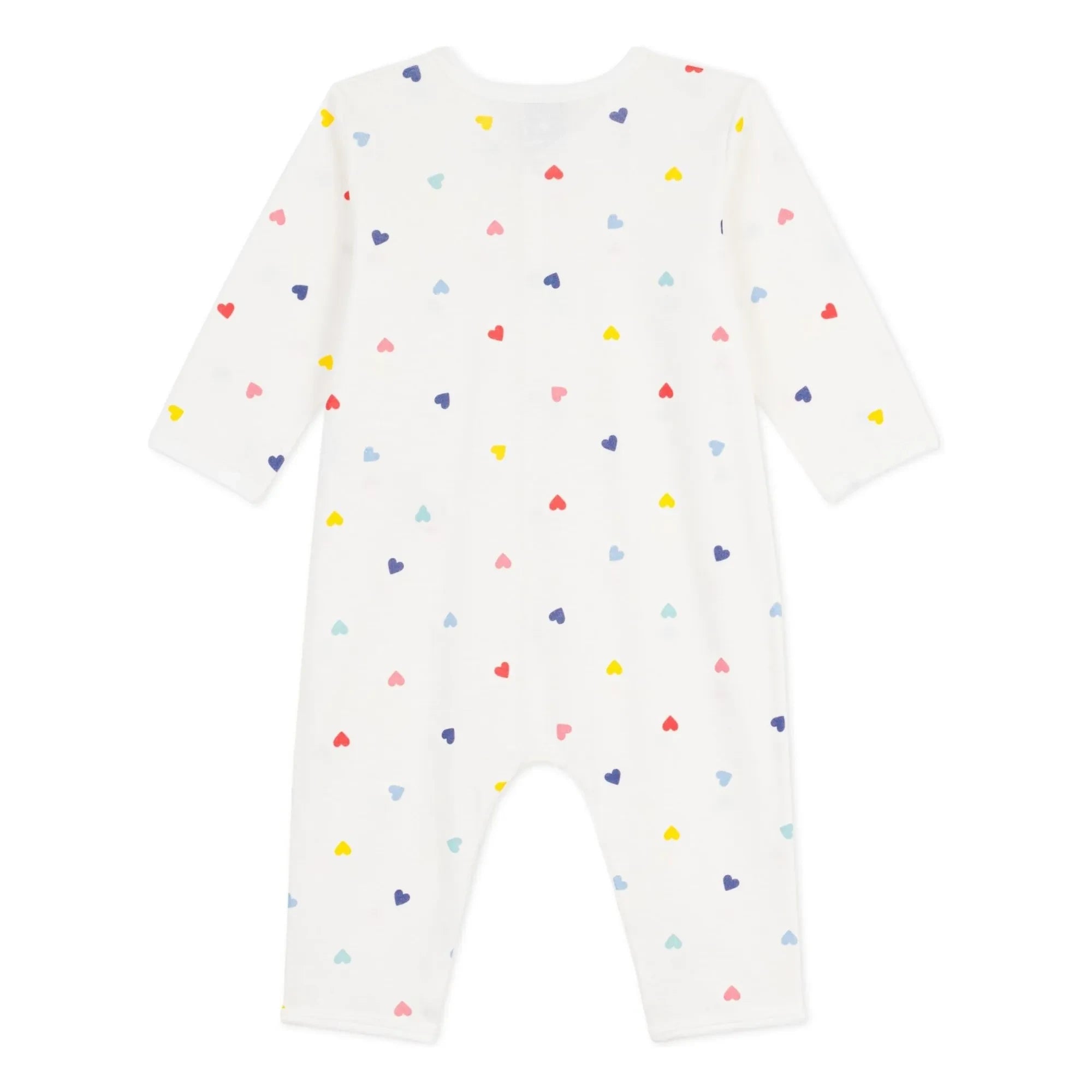 Petit Bateau - Sleep Well Hearts Pajamas | White