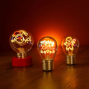 Legami - Gingerbread Noel Light Bulb Table Lamp - Bulb Fiction