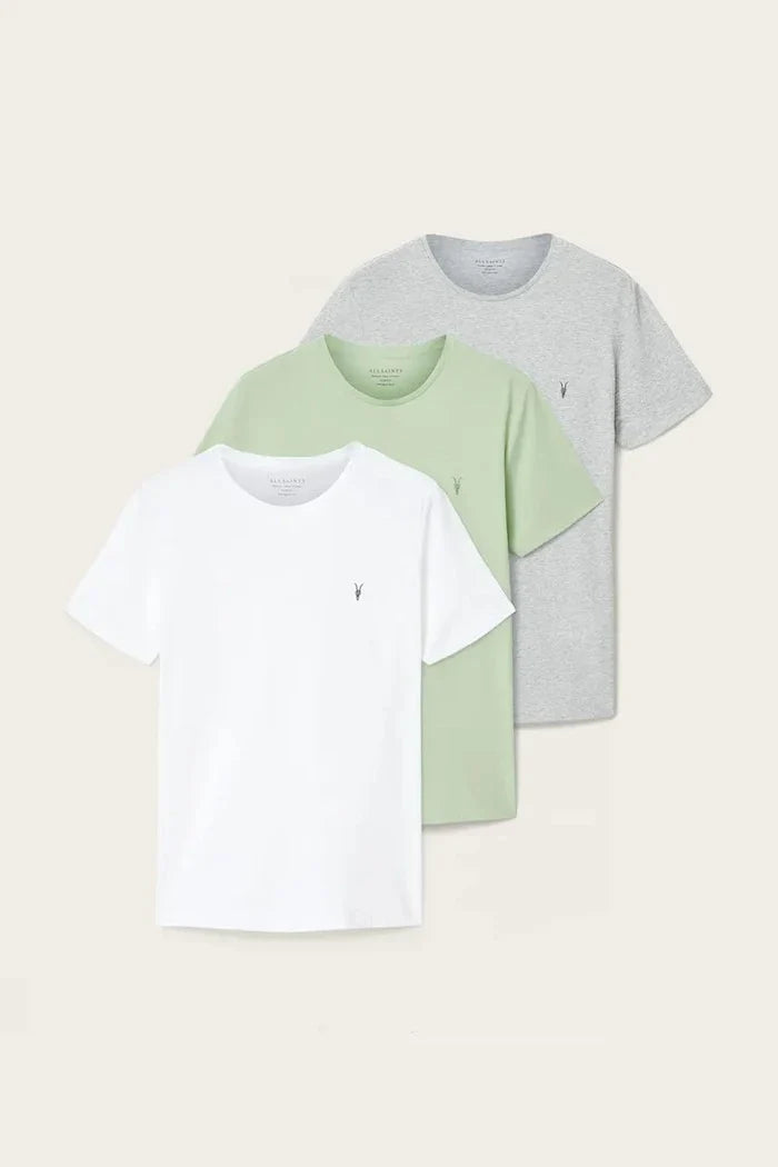 AllSaints erkek pamuklu TONIC tişört 3’lü paket