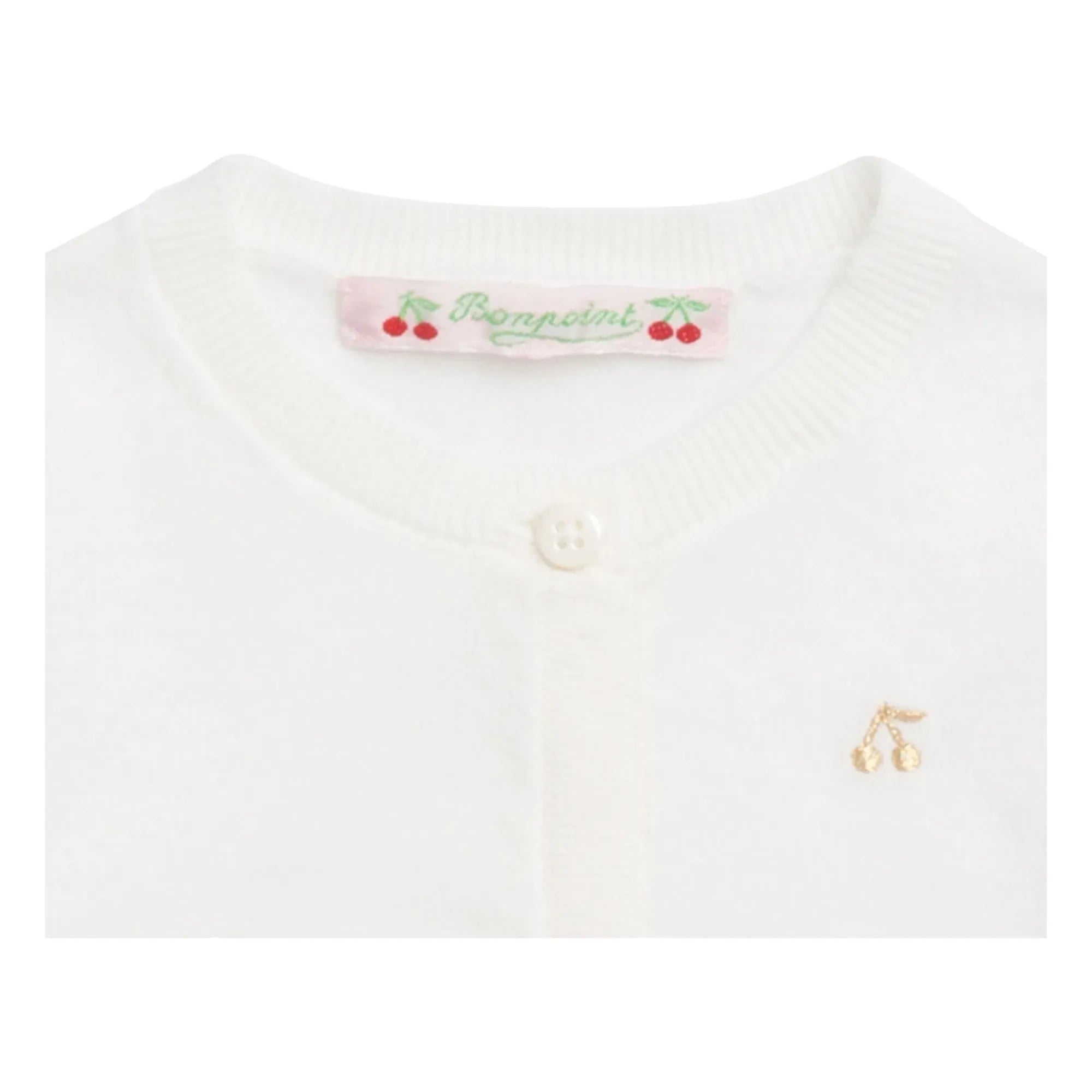 Bonpoint - White Cotton Cardigan