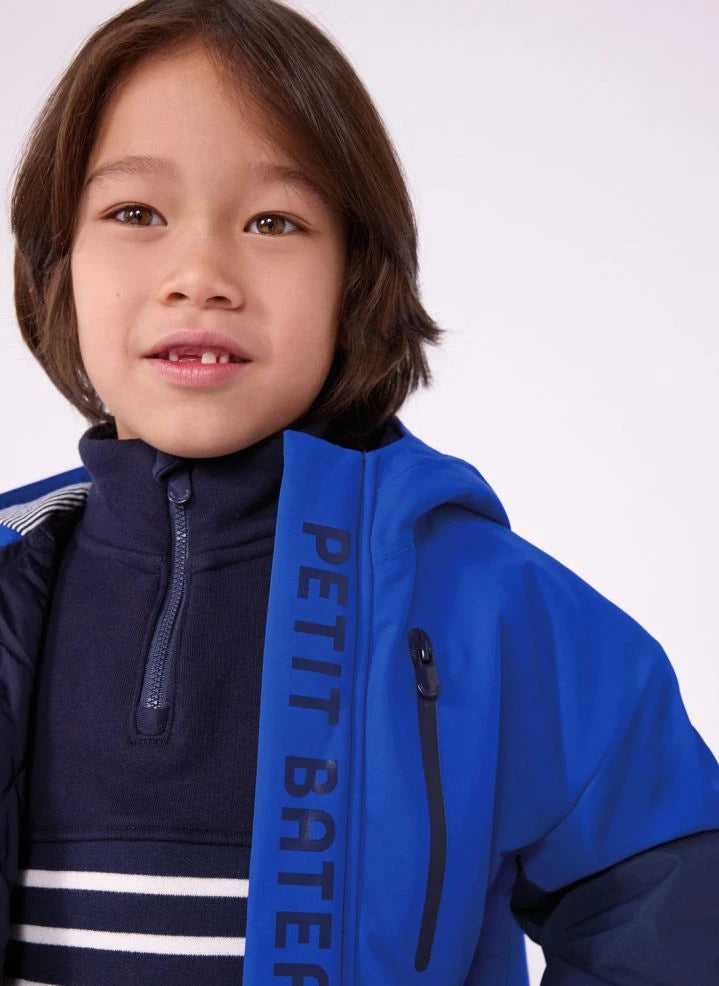 Petit Bateau - Color-block parka | Blue