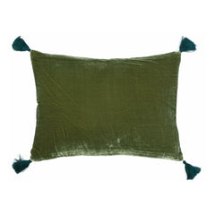 Le Monde Sauvage - Goa Silk Velvet Pillowcase | Green