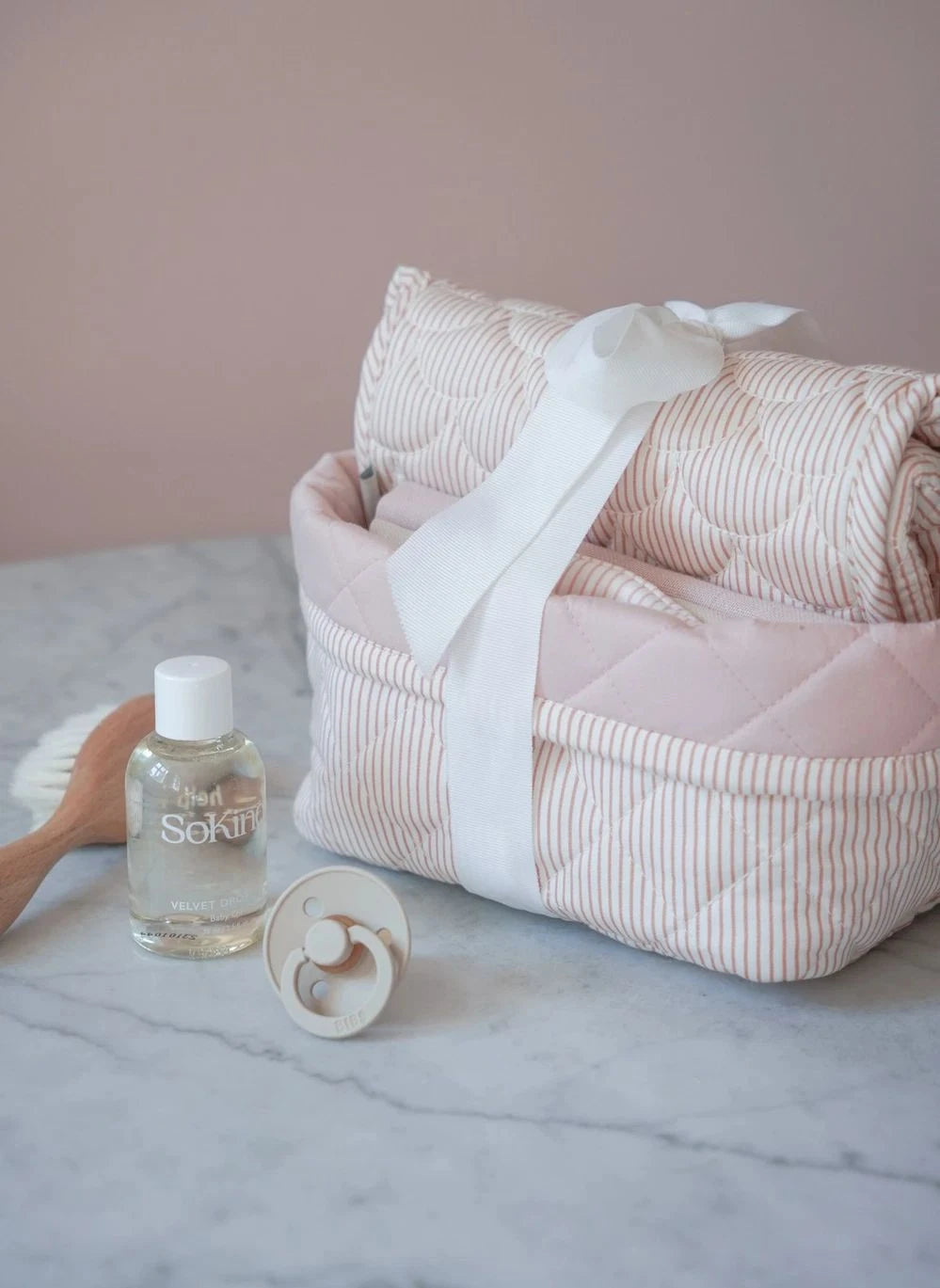 Cam Cam - Classic Striped Newborn Gift Set | Pink