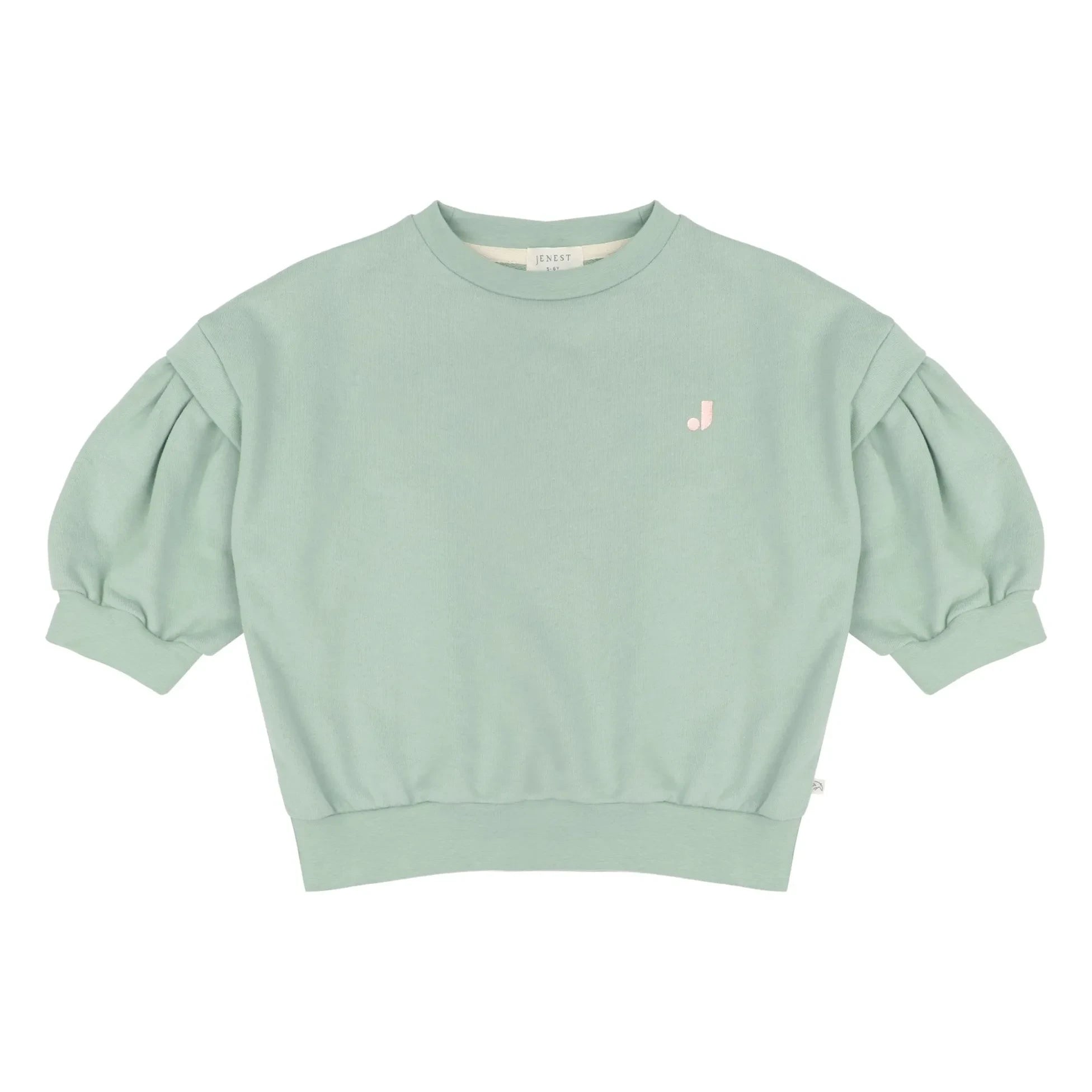 Jenest - Balloon Etoile Organic Cotton Sweatshirt | Almond Green