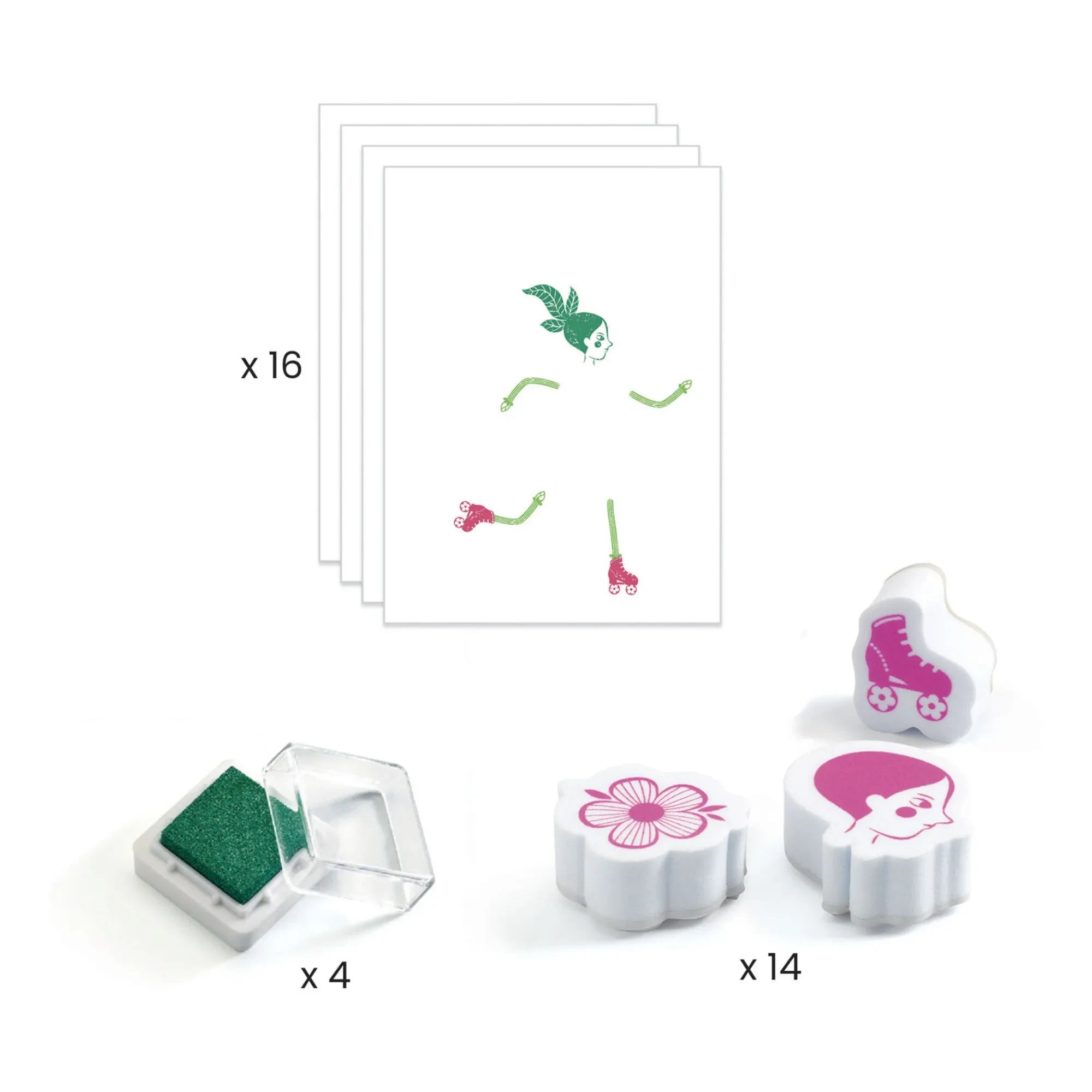 Djeco - Girls' Stamp Activity Set