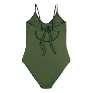 Matona - 1-piece V-neck jersey Recycled fibres | Chrome green