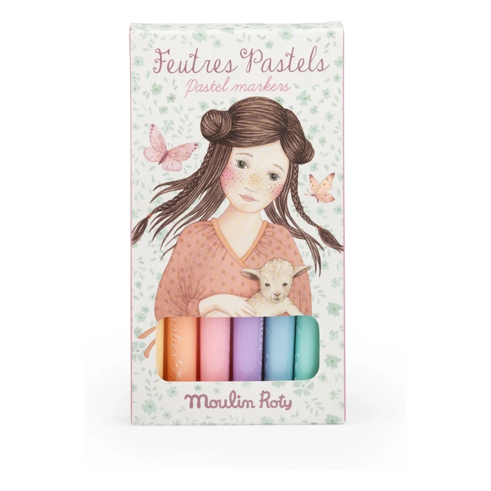 Moulin Roty - Les Rosalies Pastel Felt-tip Pens - Set of 6
