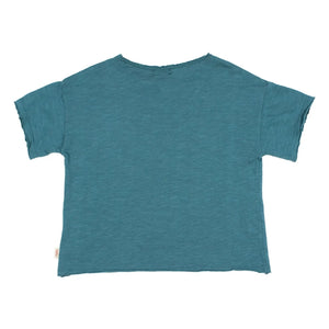 Owl - Go Discover Organic Cotton T-shirt | Peacock Blue