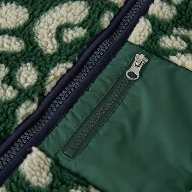 Liewood - Nelson Leopard Print Sherpa-Style Jacket Made from Recycled Fibers | Green