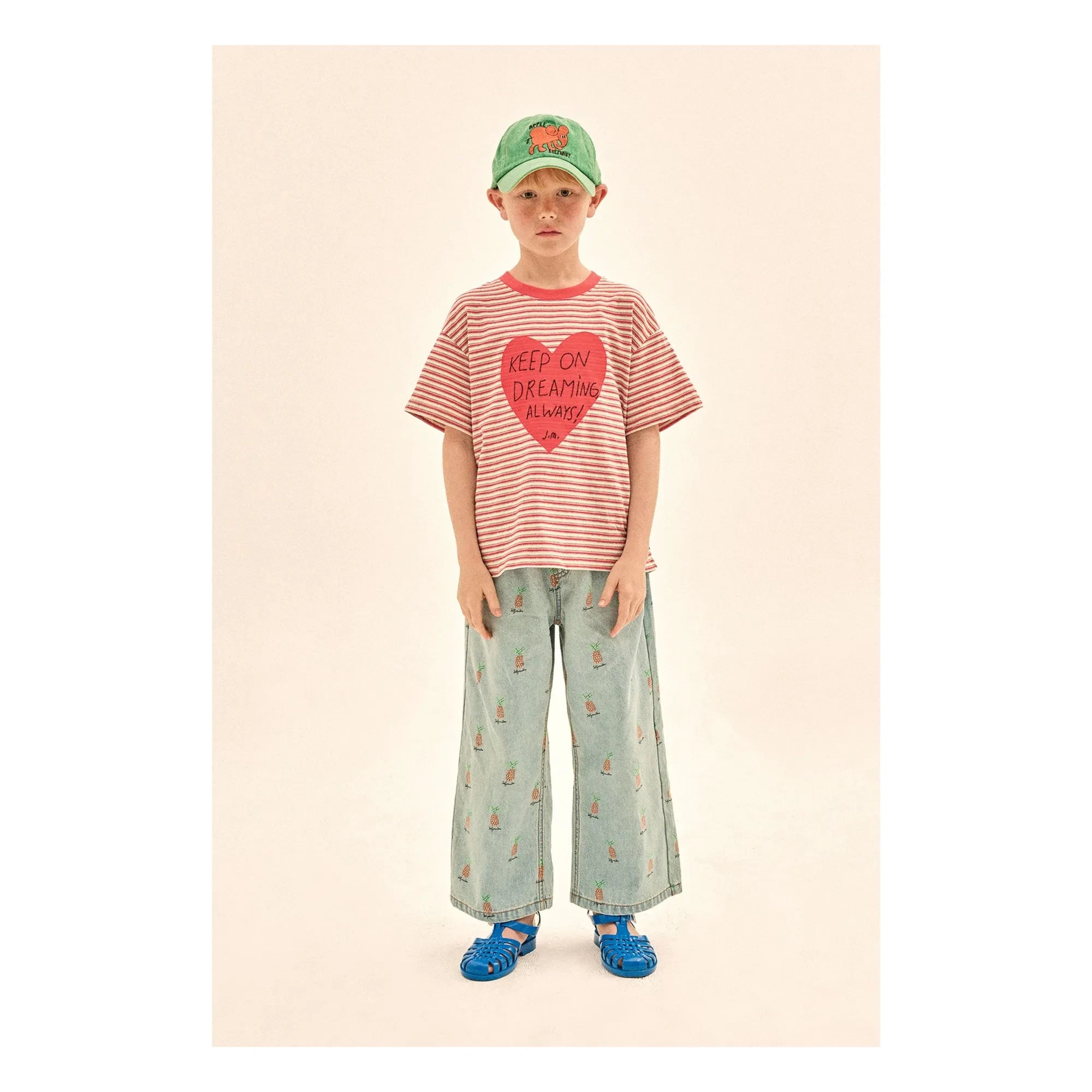 Jelly Mallow - Striped T-Shirt | Red
