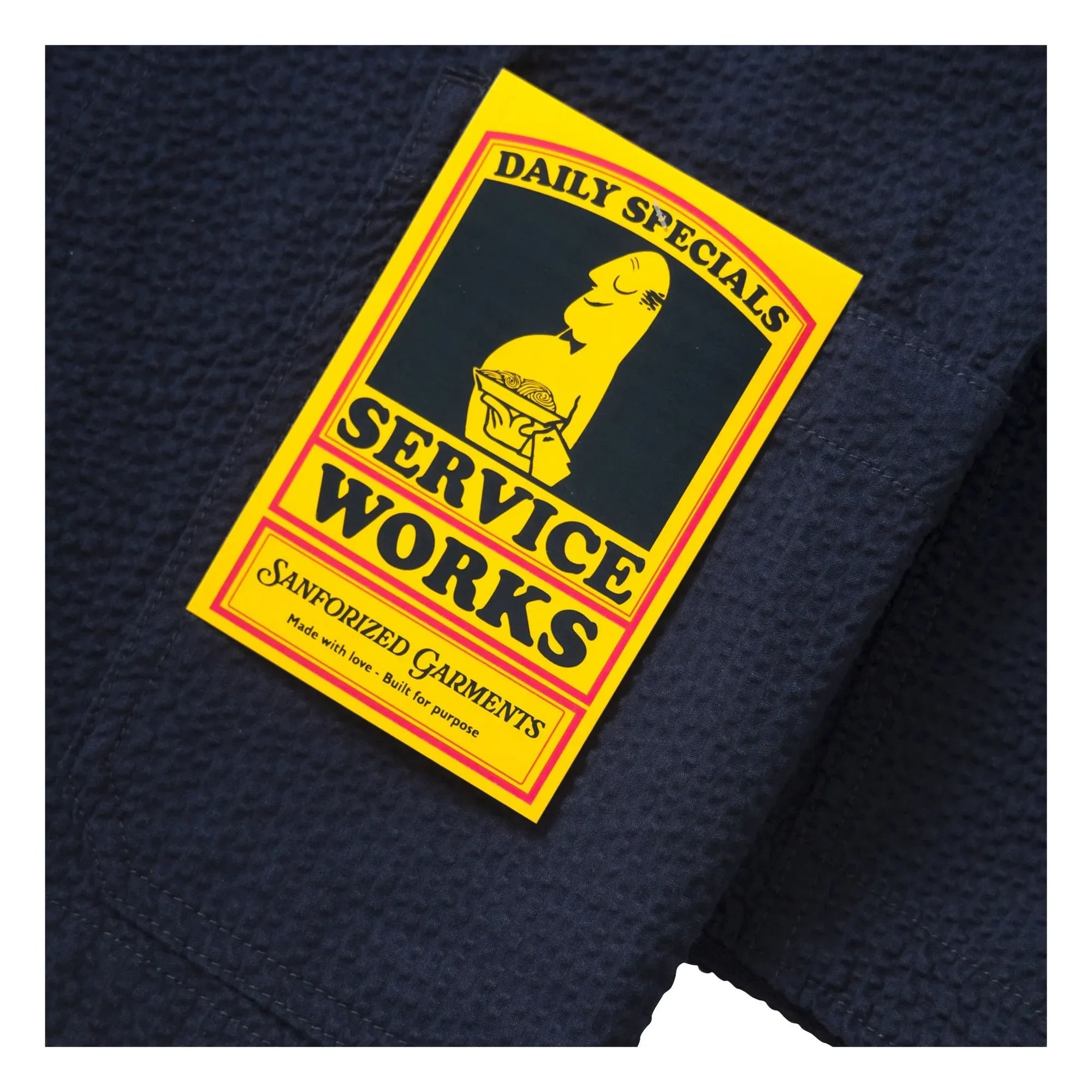 Service Works - Seersucker Server Jacket | Navy Blue