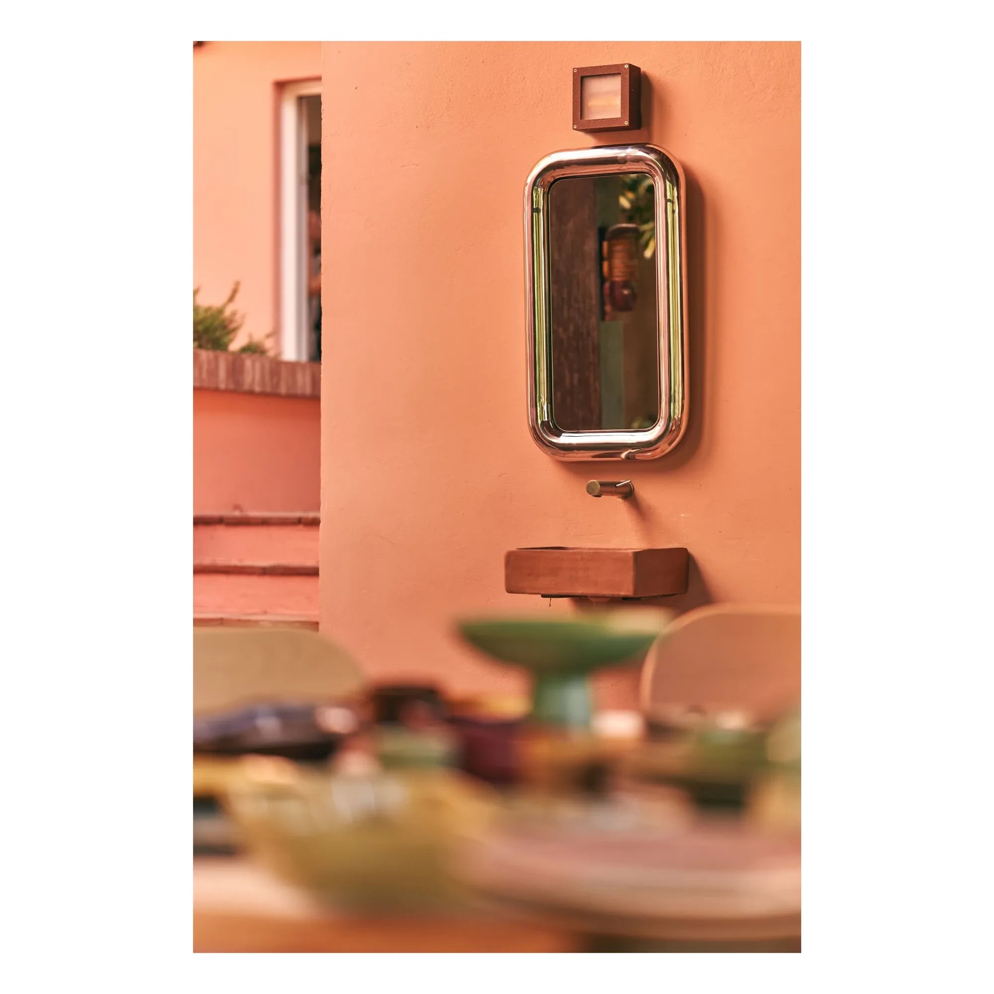 HKliving - Chunky chrome mirror | Chrome
