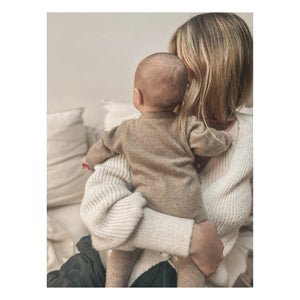 My Little Freckle - Organic Cashmere Baby Romper | Camel