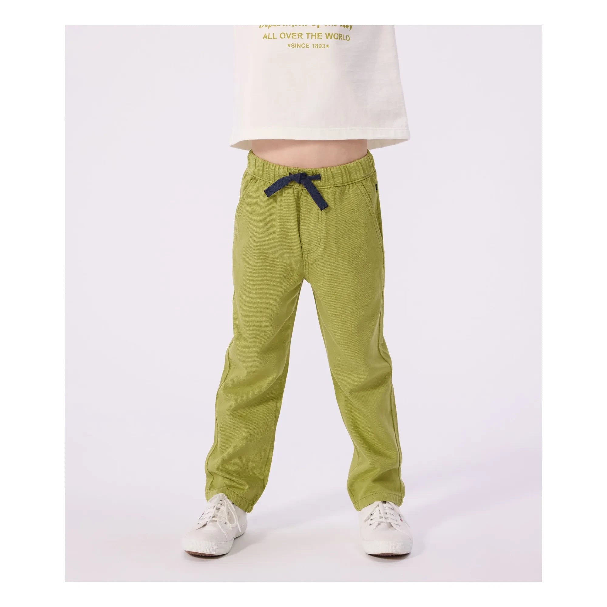 Petit Bateau - Straight Cut Twill Pants | Khaki