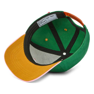 Hello Hossy - Organic Cotton Mini Curved Brim Hat | Chrome green