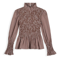 Maria de la Orden - Striped Blouse Aleria Cotton | Brown