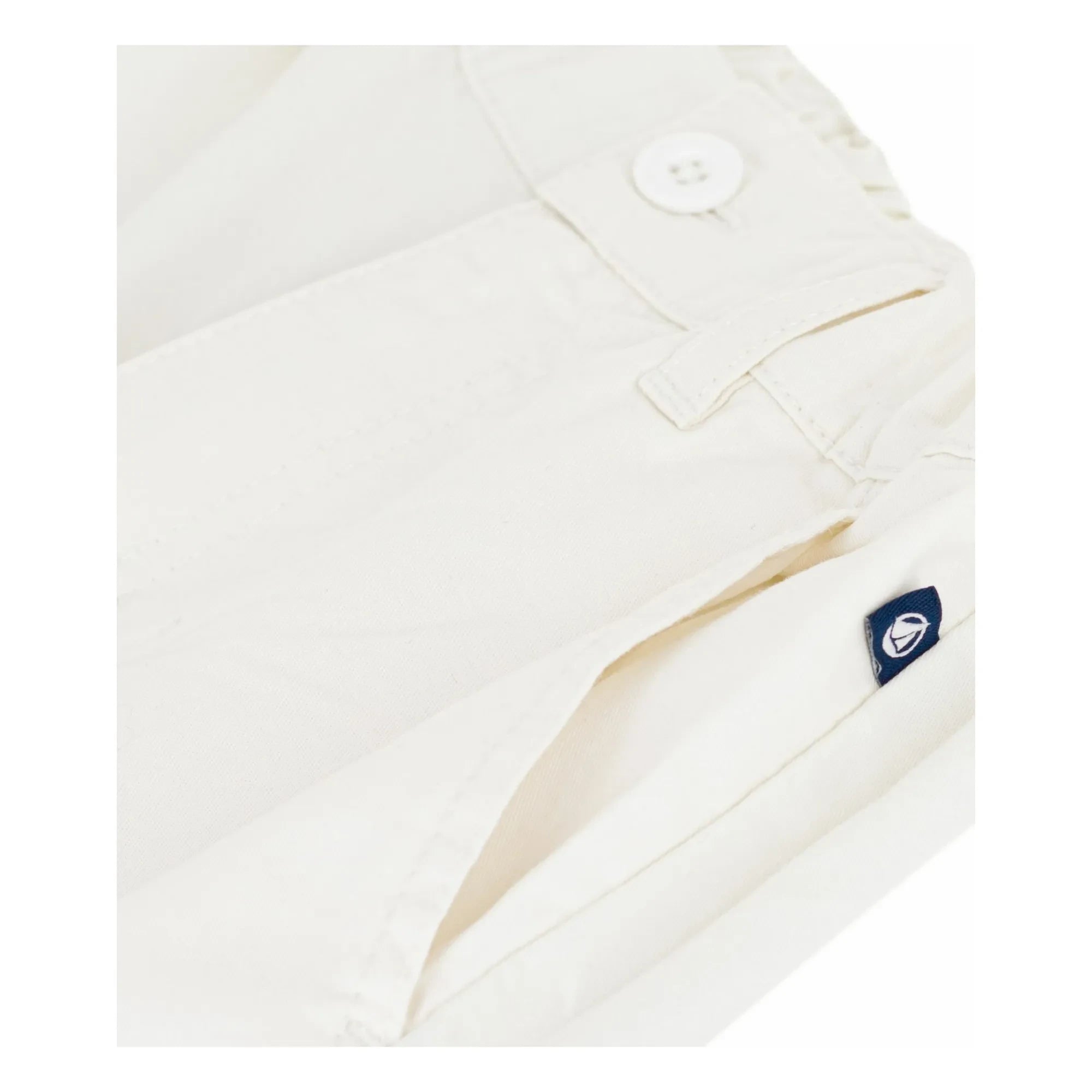 Petit Bateau - Solid Twill Bermuda Shorts | Ecru