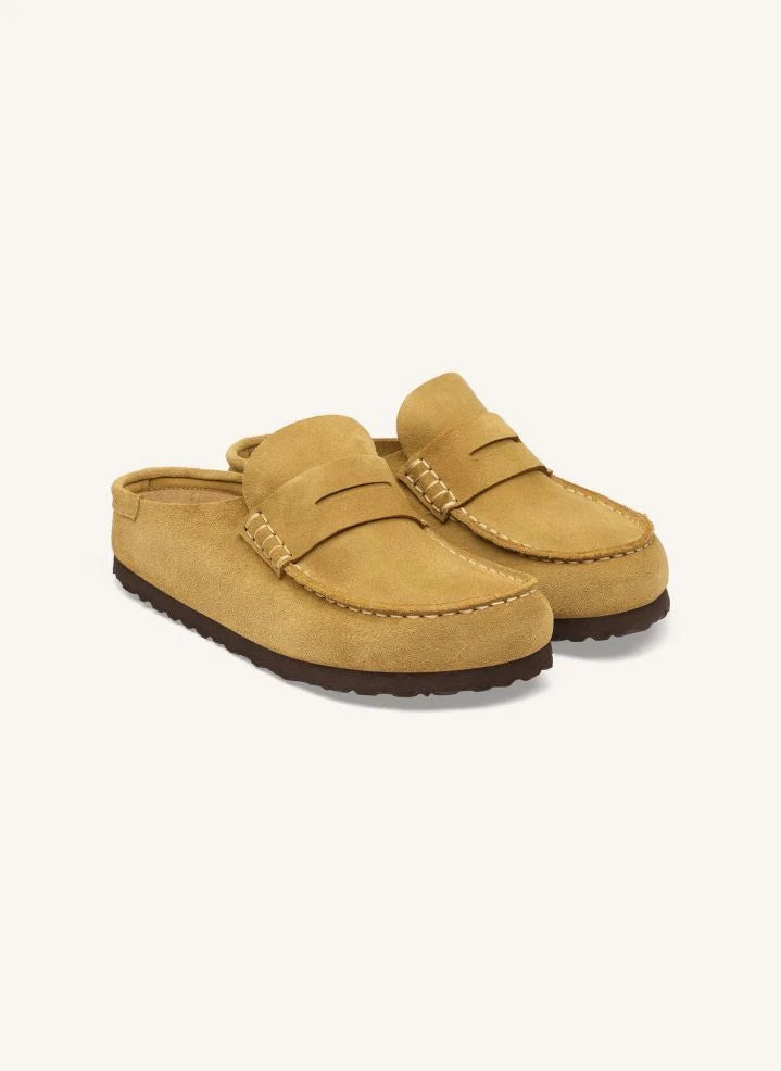 BIRKENSTOCK - Naples Suede Slippers | Yellow