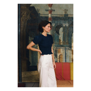 Maria de la Orden - Baila Cotton Top | Navy Blue