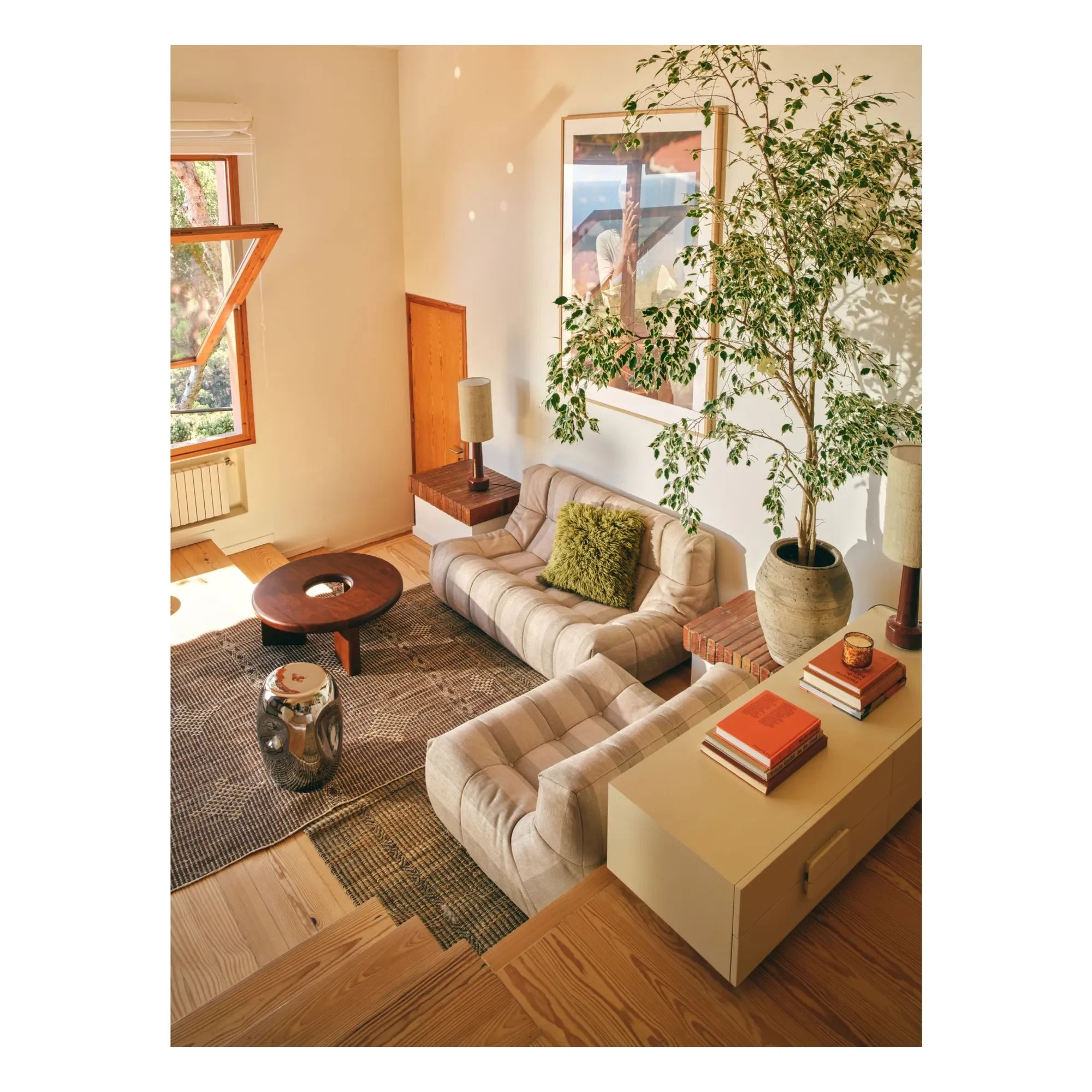 HKliving - Talking Wooden Coffee Table