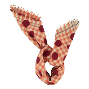 Piupiuchick - Yün Puantiyeli Atkı | Turuncu