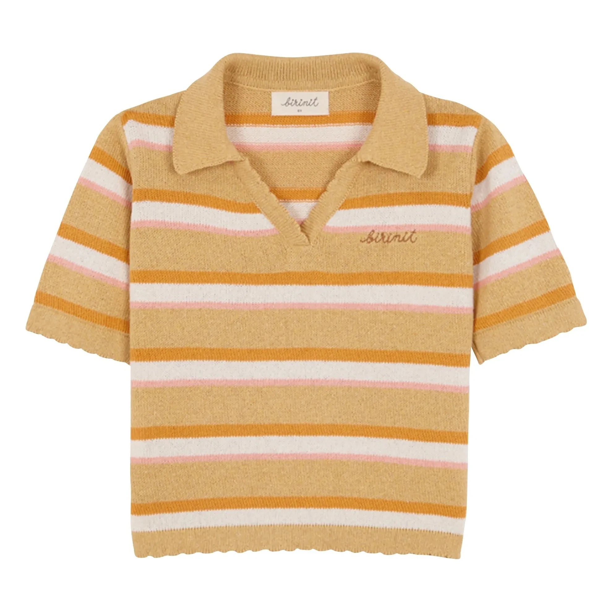 birinit - Striped polo shirt | Sand