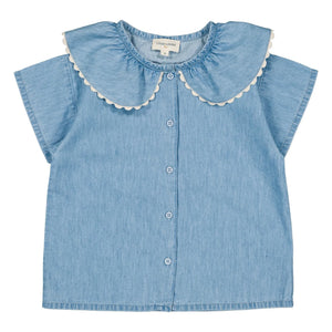 Louis Louise - Feston May Chambray Blouse | Light Blue