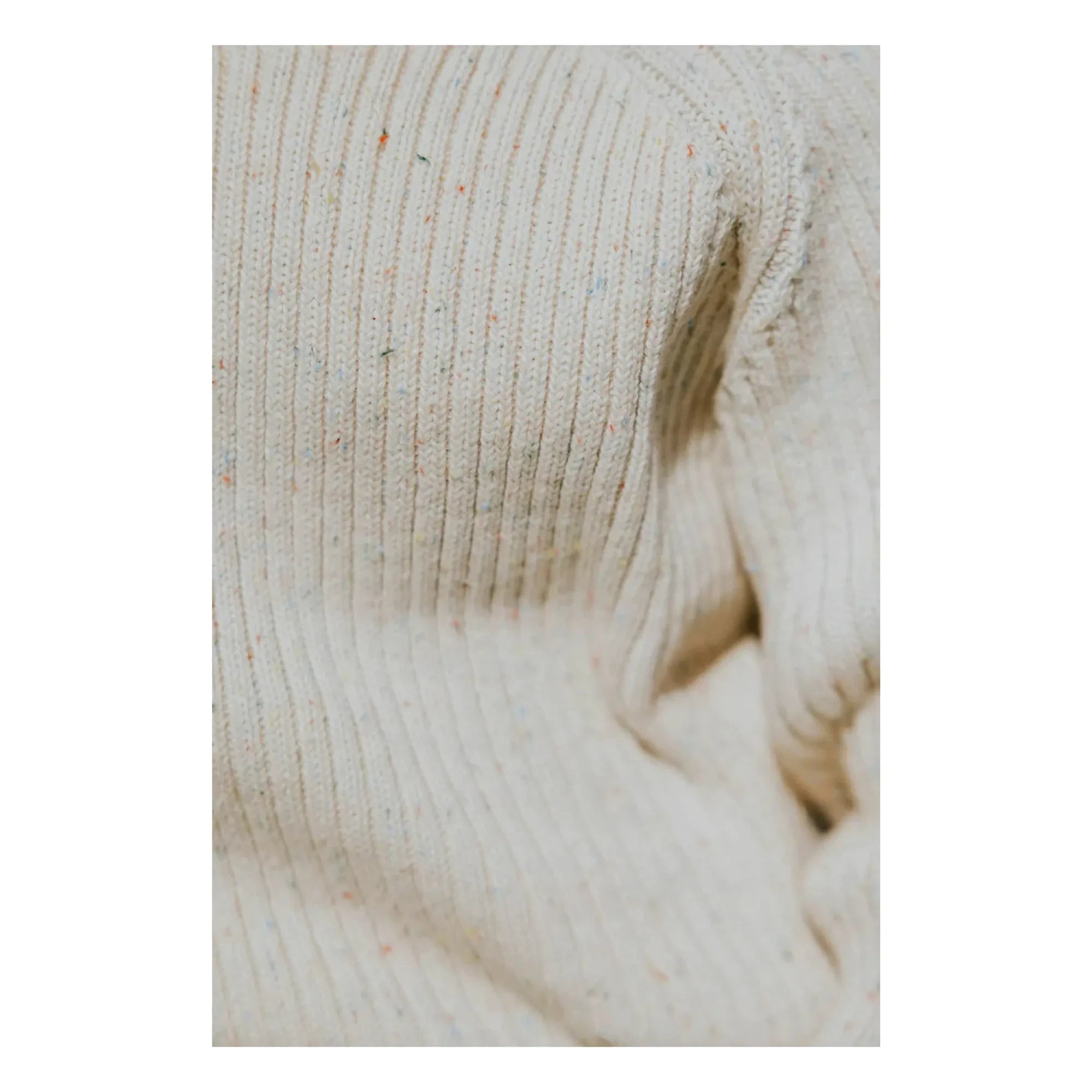 Yuki - Organic Cotton Ribbed Sweater | Heather White