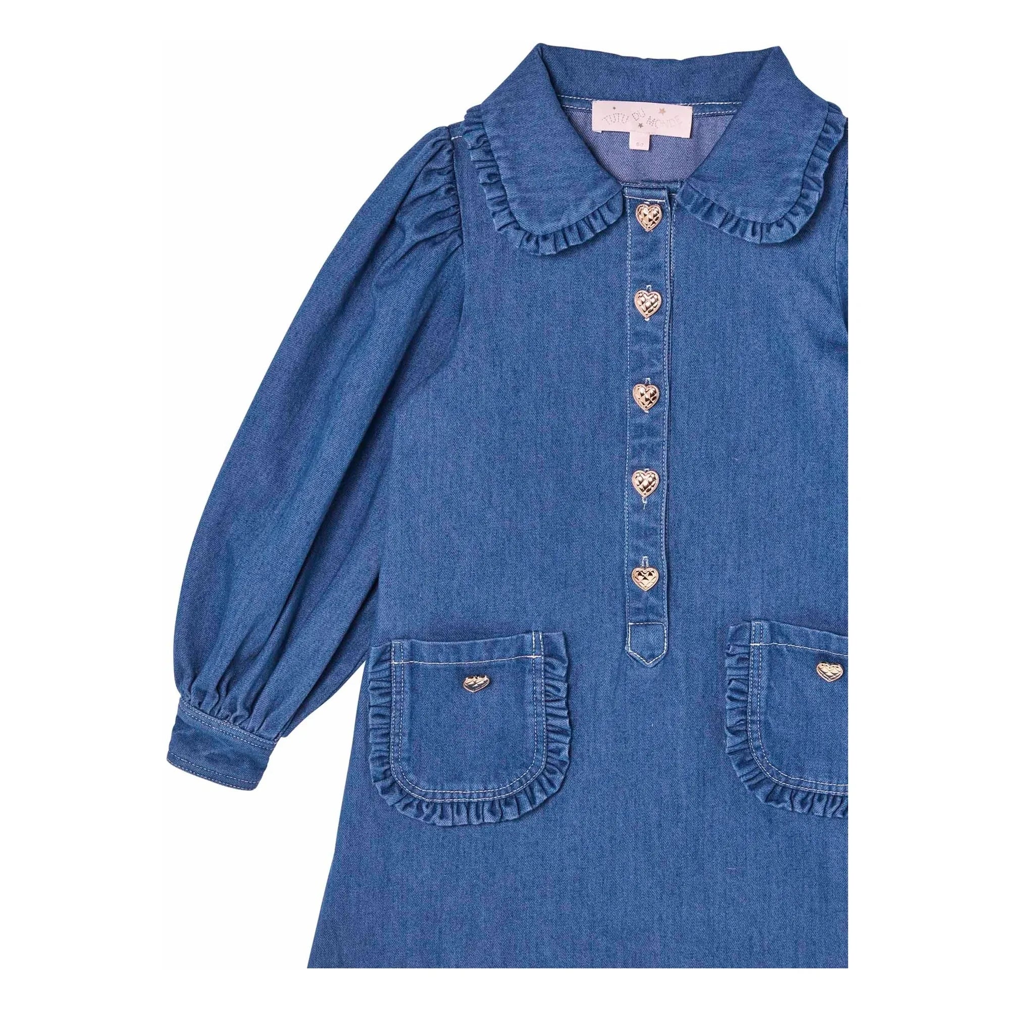 Tutu du Monde - Heartstring Denim Elbise | Mavi