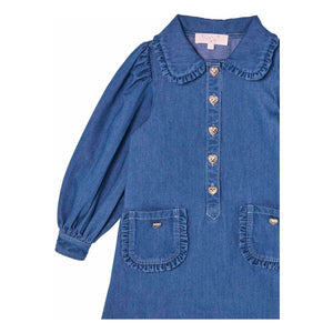 Tutu du Monde - Heartstring Denim Elbise | Mavi