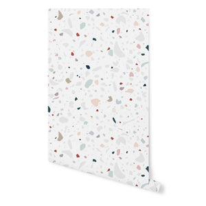 PaperMint - Traditional Granite Wallpaper | White