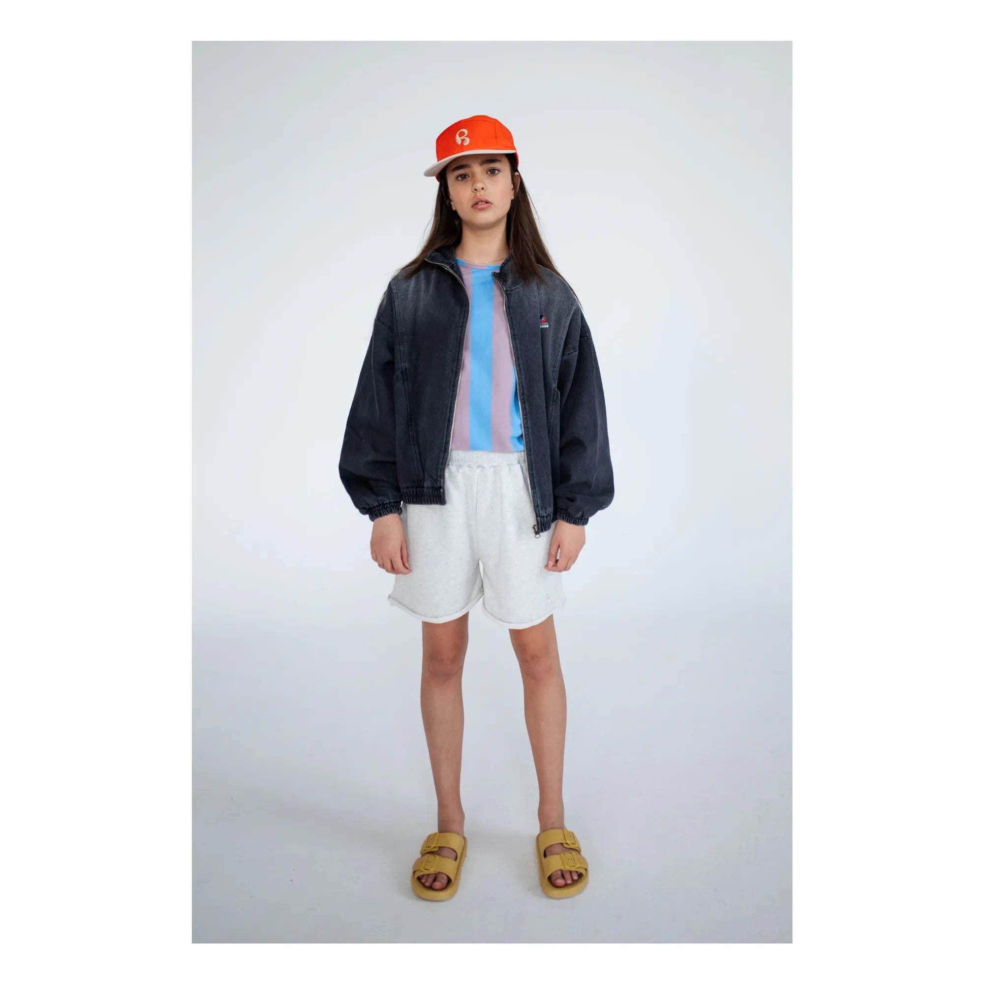 Repose AMS - Organic Cotton Denim Windbreaker | Charcoal Gray