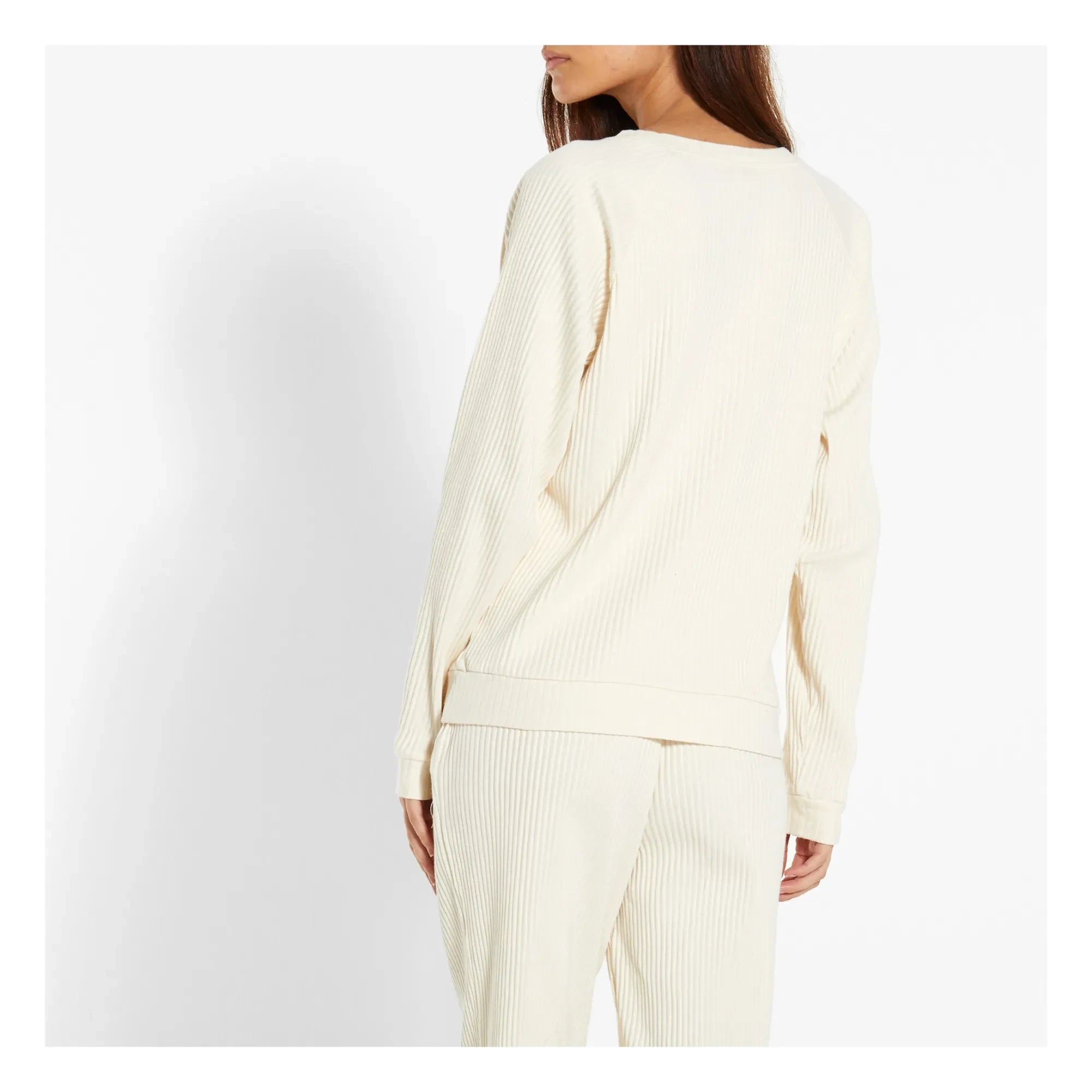 Baserange - Basic Ribbed Sweatshirt | Off White