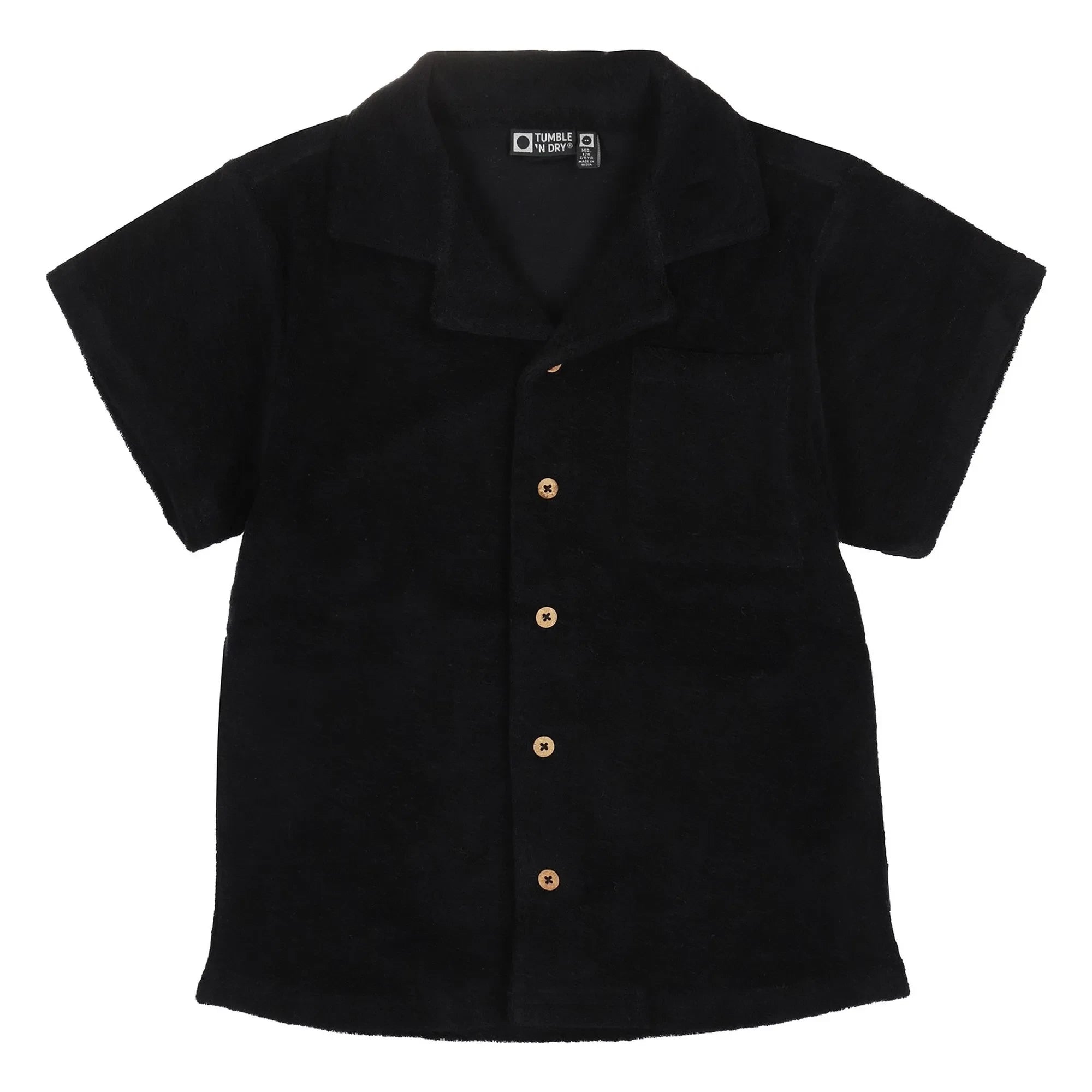 Tumble N'Dry - Coastal organic cotton terry shirt | Dark Blue