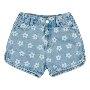 Louis Louise - Andrea Denim Shorts Floral | Light Blue
