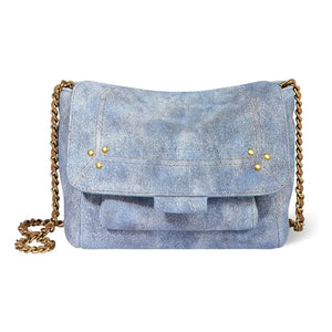 Jérôme Dreyfuss - Bag Lulu S Croûte Velour | Washed Blue