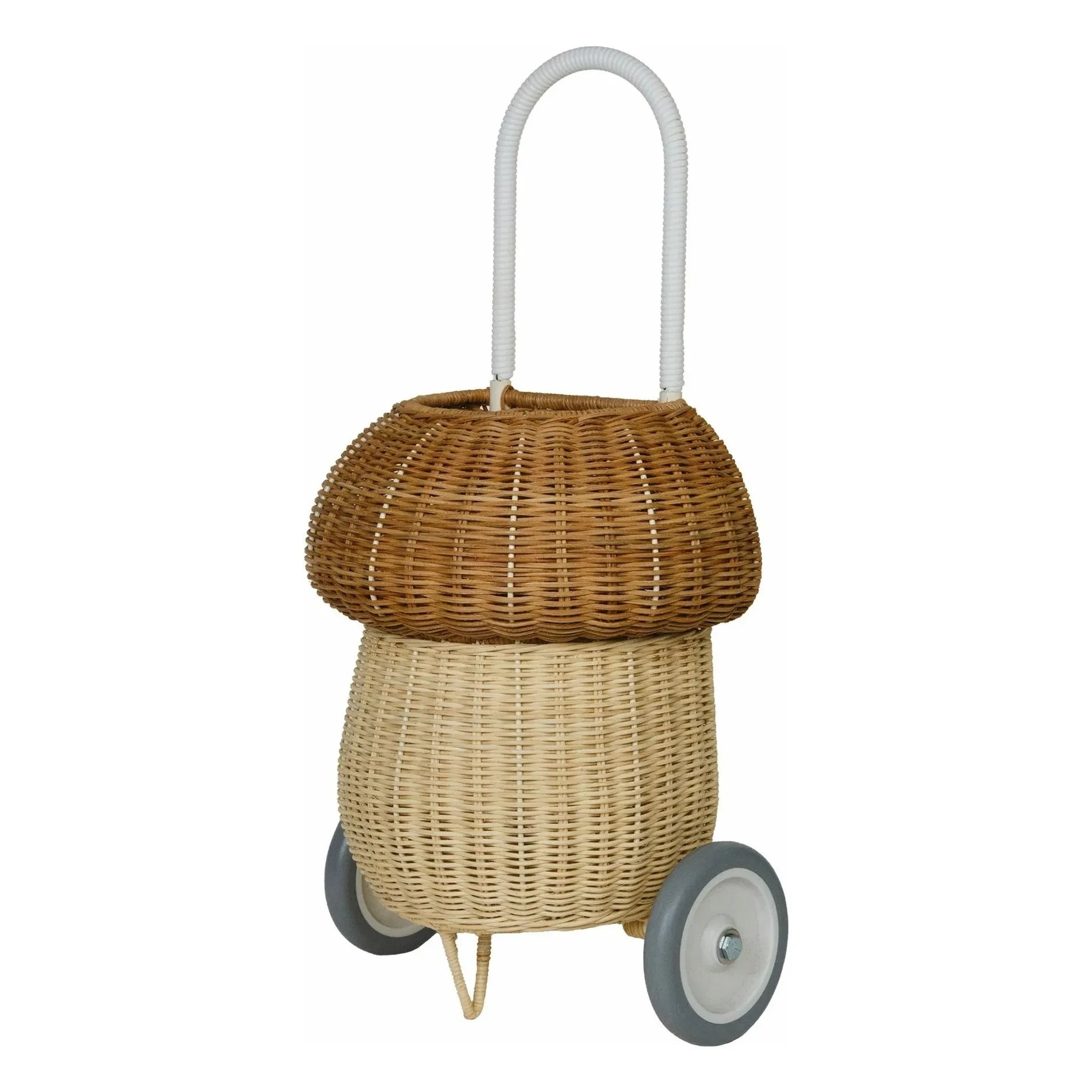 Olli Ella - Wheel Rattan Basket Champignon