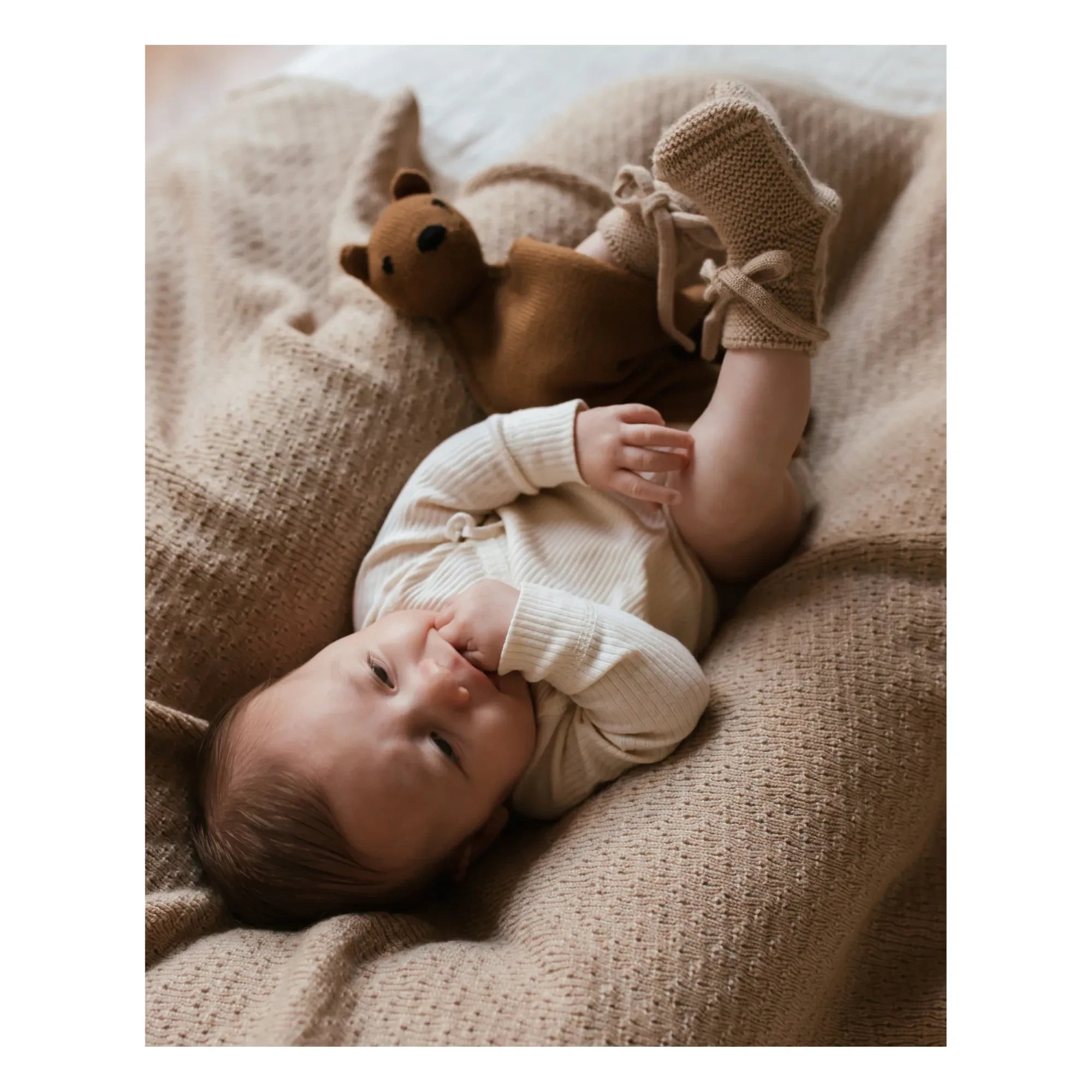 Hvid - Dora Merino Wool Blanket | Beige