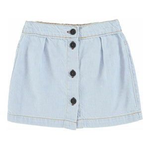 Piupiuchick - Buttoned Denim Skirt | Light Blue