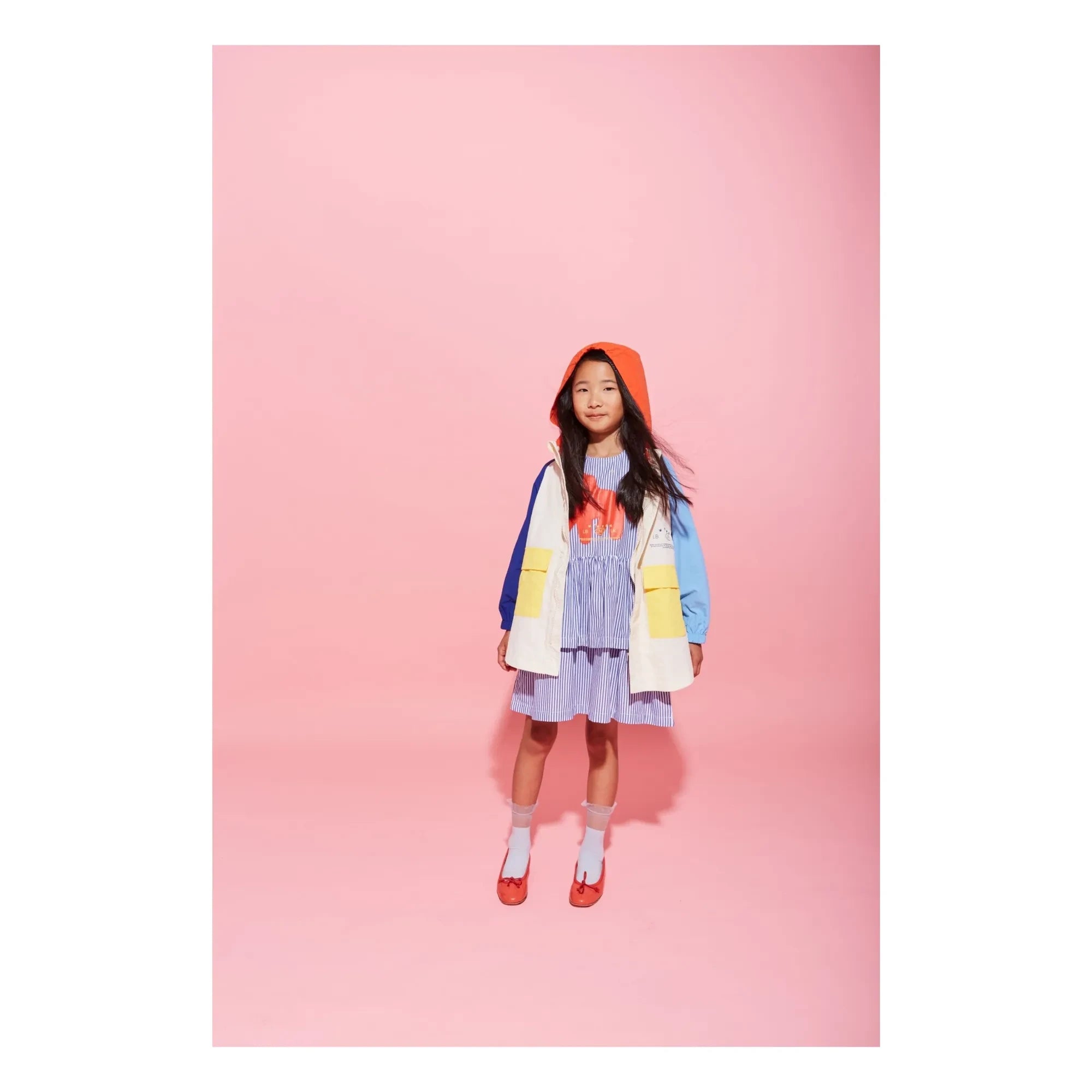 Wynken - Color Block Windbreaker | Ecru