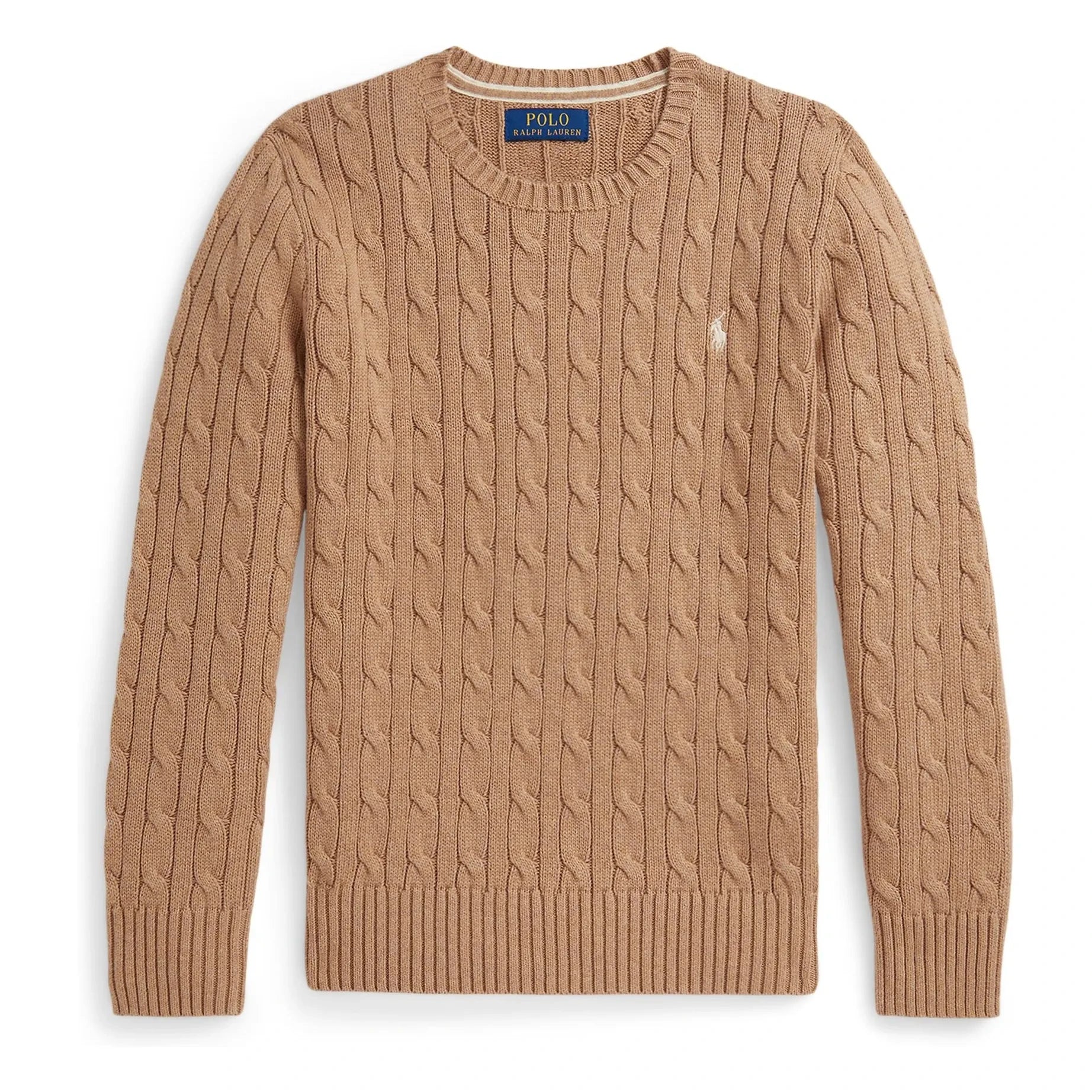 Ralph Lauren - Logo Kablo Örgü Kazak | Bej