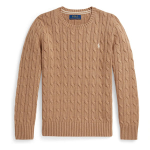 Ralph Lauren - Logo Kablo Örgü Kazak | Bej