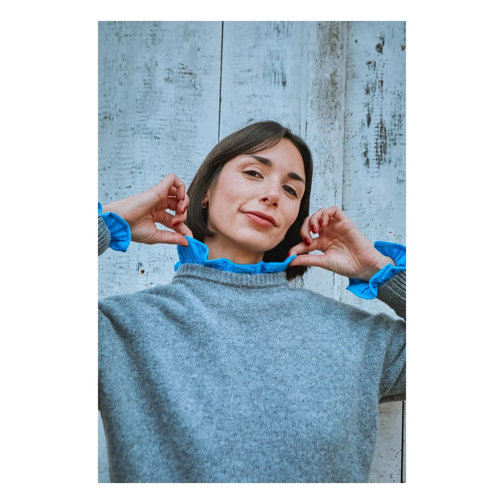 Poudre Organic - Azalea Yün Kazak | Mavi