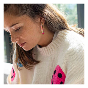 Parabaya - Personalized Bola Earrings | Pink