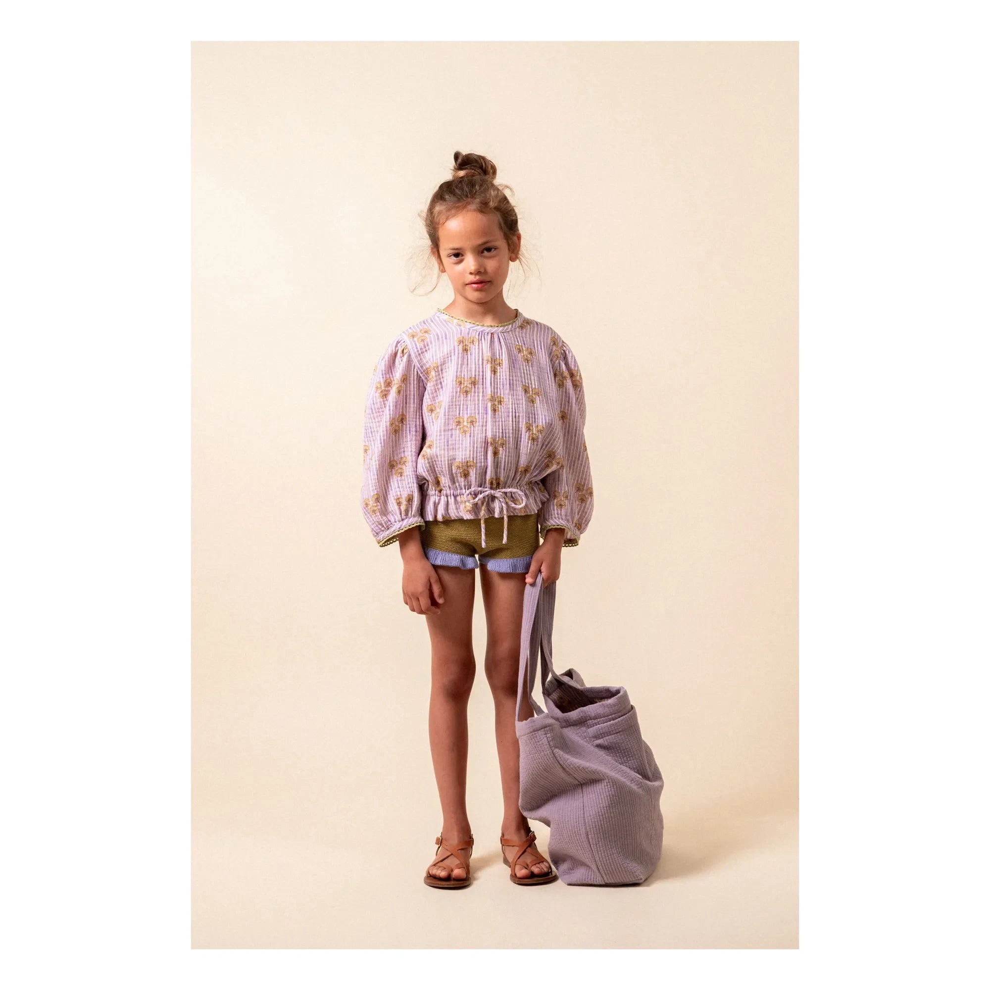 birinit - Cinca Striped Organic Cotton Blouse | Mauve