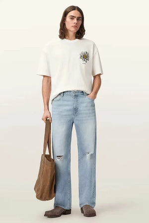 AllSaints Erkek Pamuklu Oversize Tişört PETALS