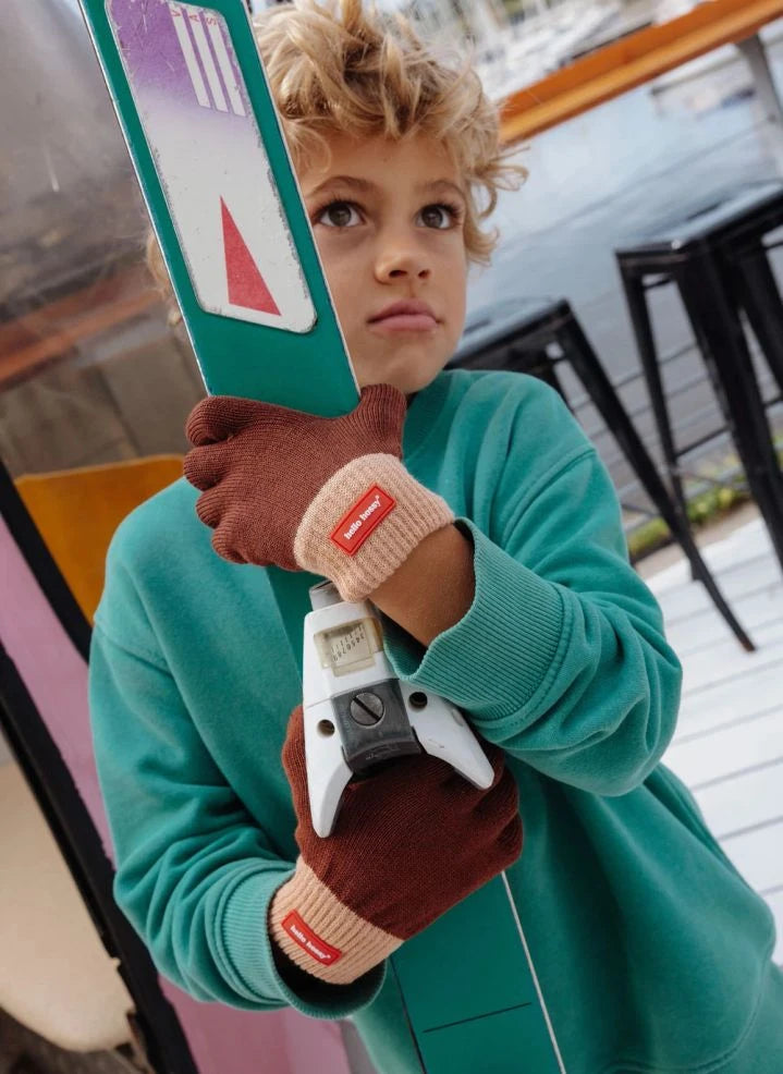 Hello Hossy - Practical Organic Cotton Gloves | Brown