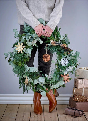 Bloomingville - Rattan Snowflake Christmas Decoration - Set of 3